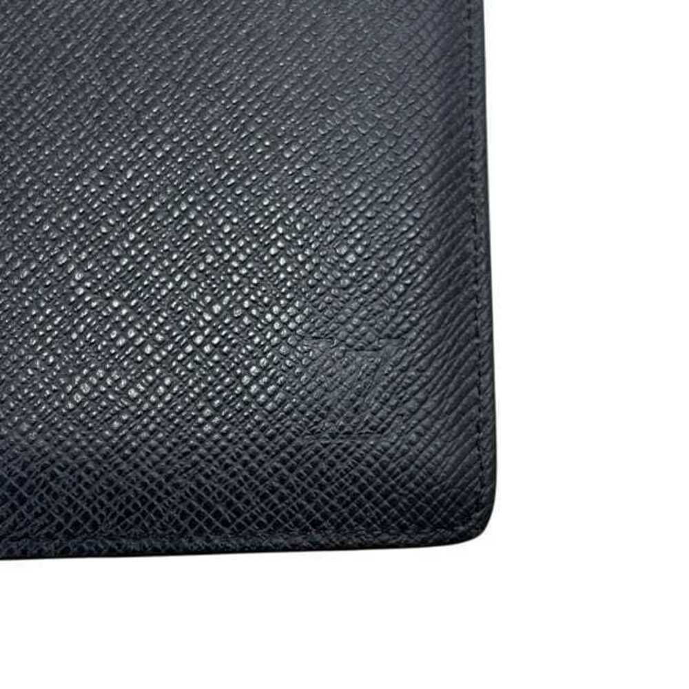 Louis Vuitton Bi fold Long Wallet Portefeuille Brazza Black Ardoise Taiga - Picture 8 of 9